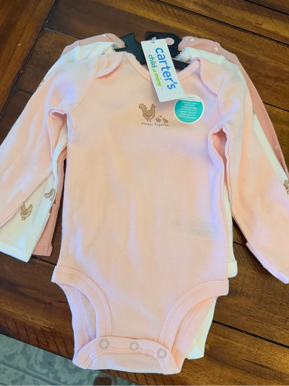 Carter’s 3 piece baby girls bodysuit size 0-3m